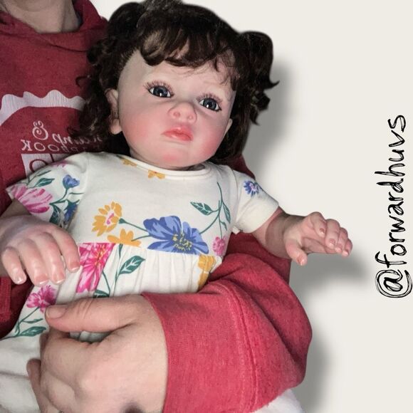 21” Realistic Reborn-Style Baby Doll – Cloth Body & Vinyl Limbs – Plugged Hair - Picture 8 of 12